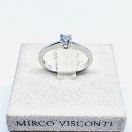 Mirco visconti anello solitario 4 punte 0,23 ct