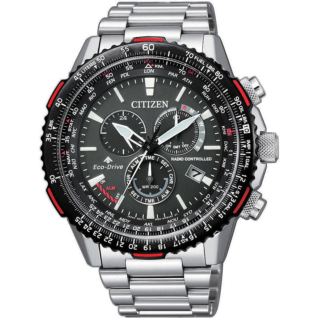 Citizen radiocontrollato nuovo chrono pilot cb5001-57e