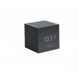 Karlsson mini cube alarm clock black
