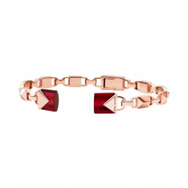 Michael kors bracciale rigido aperto rg con lucchetti rossi
