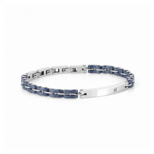 Nomination bracciale acciaio, ceramica e zirconi strong 2