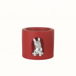 Argenesi vasetto cane 8 cm rosso