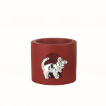 Argenesi vasetto gatto 8 cm rosso