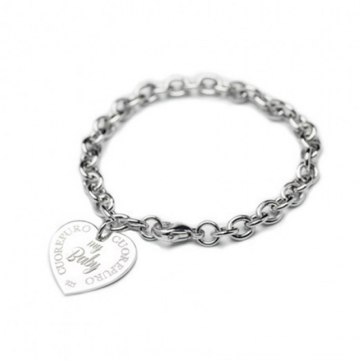 Cuore puro bracciale rollò cuore "my baby"