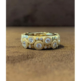 Nelson anello pietrasanta dorato con zirconi bianchi