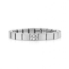 Nomination bracciale glam acciaio 4 piramidi piccole