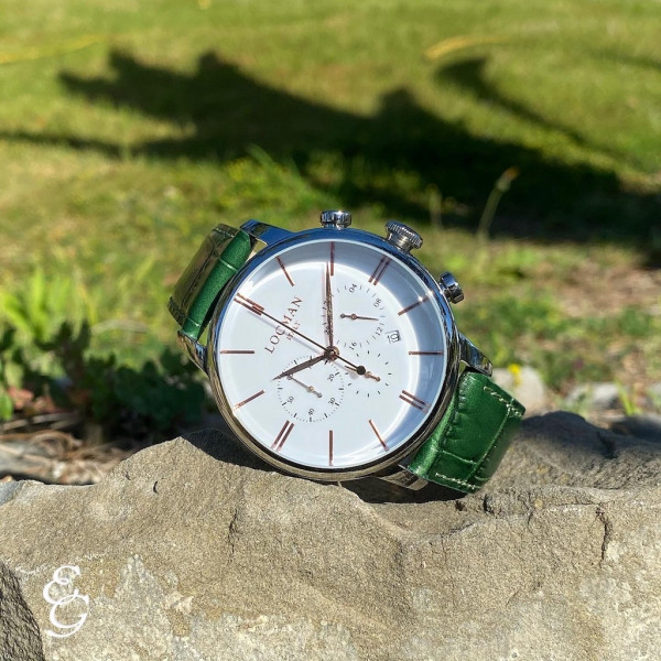 Locman 1960 uomo crono pelle verde