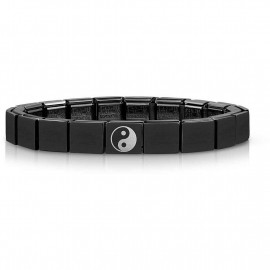 Nomination bracciale glam nero yin e yang