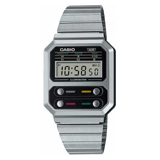 Casio vintage edgy steel a100we-1aef