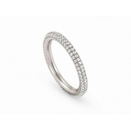 Nomination anello endless zirconi argento 