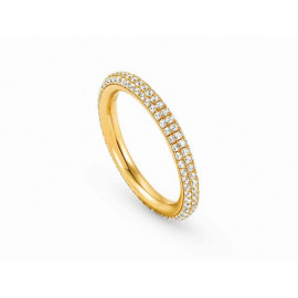 Nomination anello endless zirconi dorato