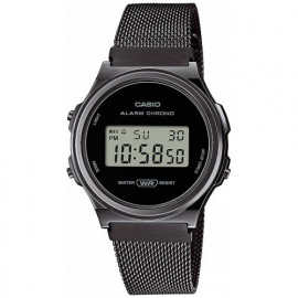 Casio vintage round black mesh a171wemb-1aef