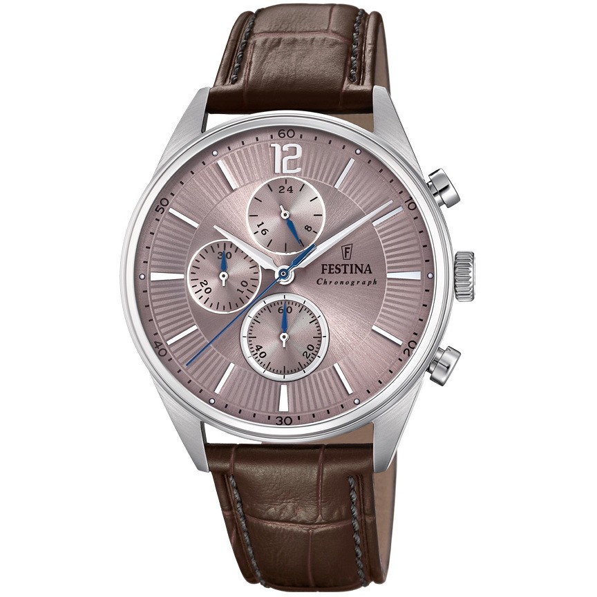 Festina Orologio Uomo F20286/4 | Quarzo Al Cinturino In Pelle, Impermeabile 5 ATM, Design Elegante E Sportivo