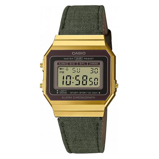 Casio vintage slim gold cordura olive a700wegl-3aef