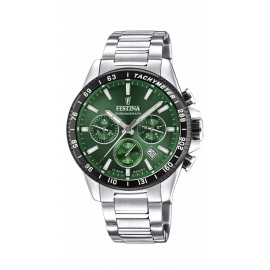 Festina timeless chrono green metal