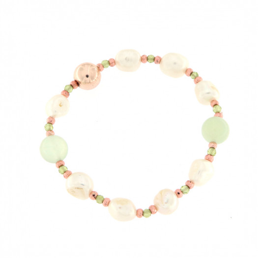 Kikilia bracciale perle barocche e pietre verdi Kikilia bracciale perle barocche e pietre verdi
