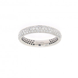 Di.fi fede 3/4 con tre fili di brillanti 0,58 ct