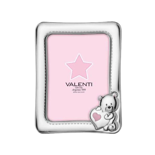 Valenti cornice bimbo orso con cuore retro legno Valenti cornice bimbo orso con cuore retro legno