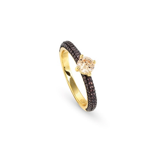 Nomination anello aurea argento giallo champagne mis 17