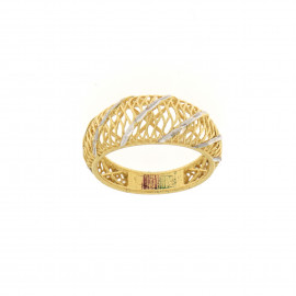 O6 anello intreccio filigrana in oro giallo 