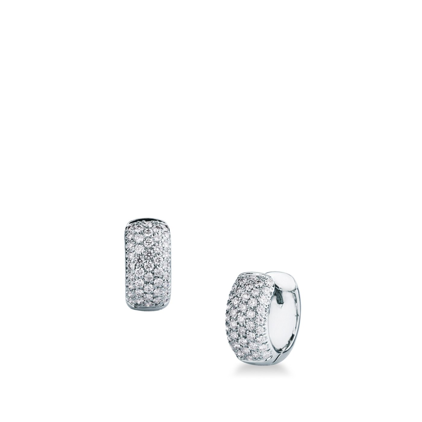 Orecchini boccole oro bianco e diamanti 0,47 ct