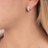 Orecchini boccole oro bianco e diamanti 0,47 ct - Foto 1