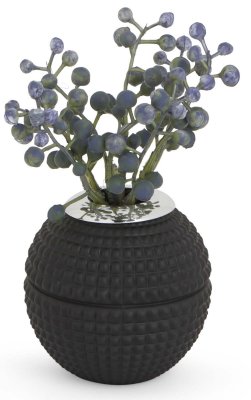 Vaso quadri nero opaco 8cm