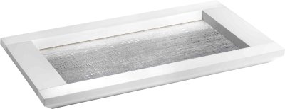 Vassoio stripes legno bianco