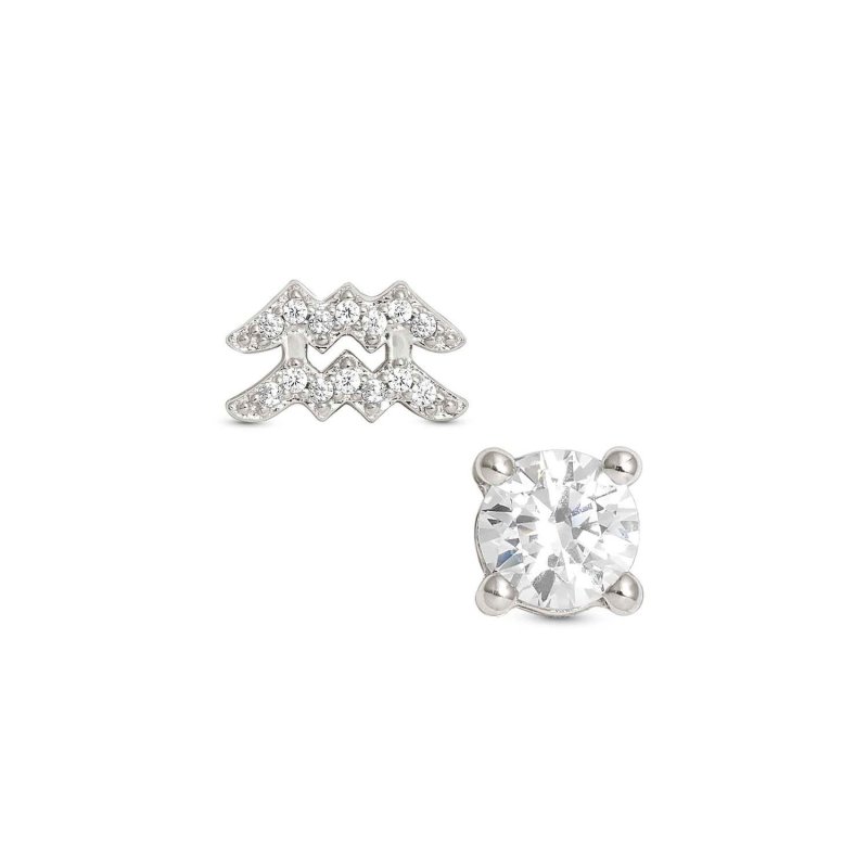 Orecchini myzodiac acquario argento e zirconi