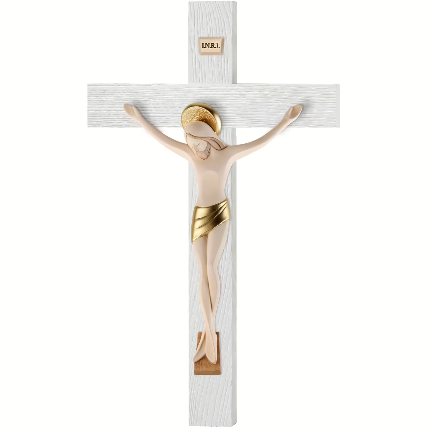 Cristo su croce in resina