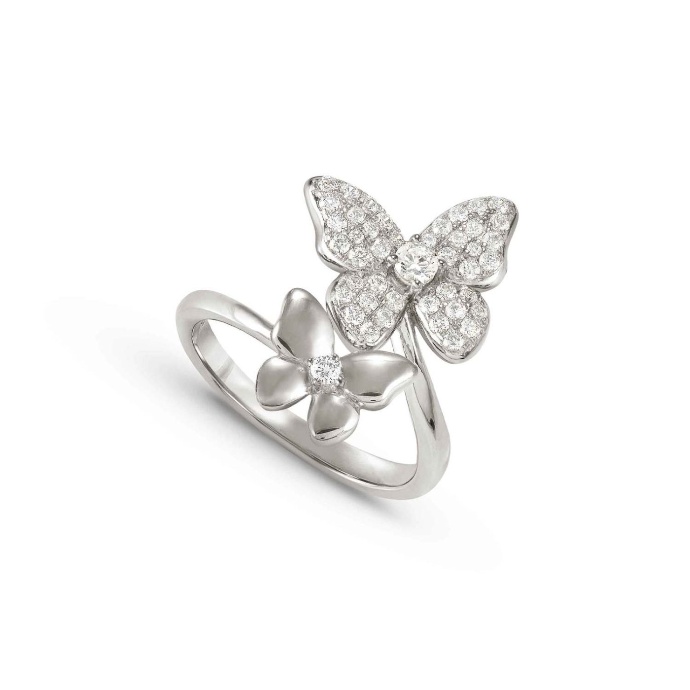 Anello sweetmadame arg pavé farfalla mis 11