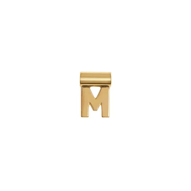 Seimia lettera m in oro giallo